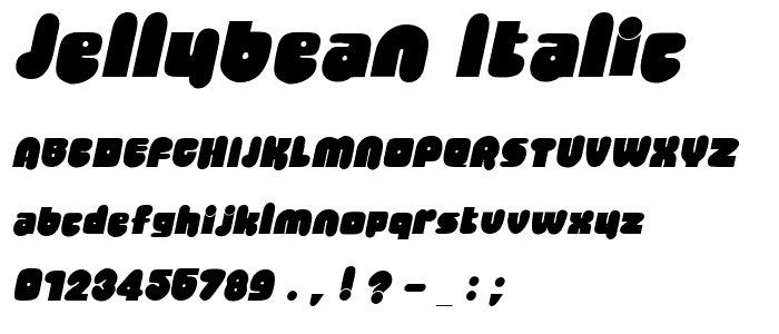 Jellybean Italic font
